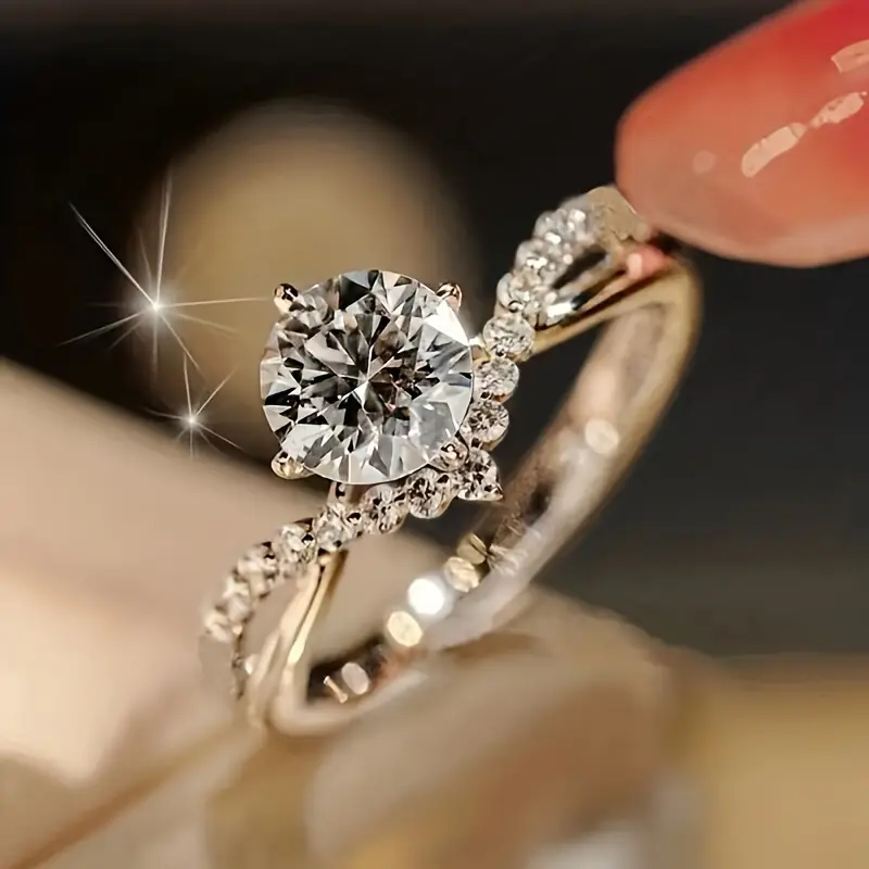 Bague Blanche en Cristal Exotique
