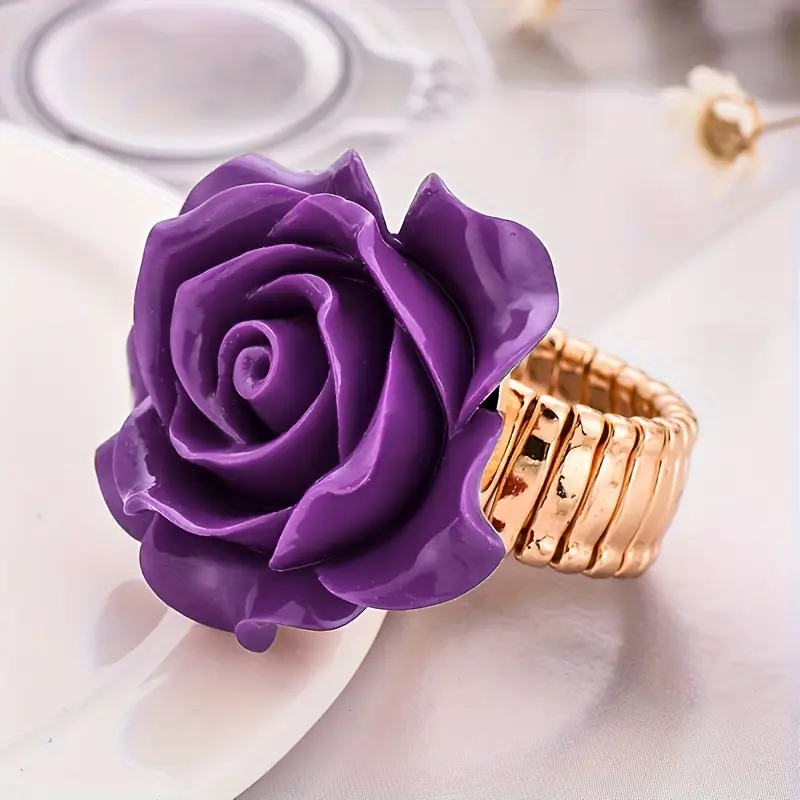 Bague en Or Fleur Violette
