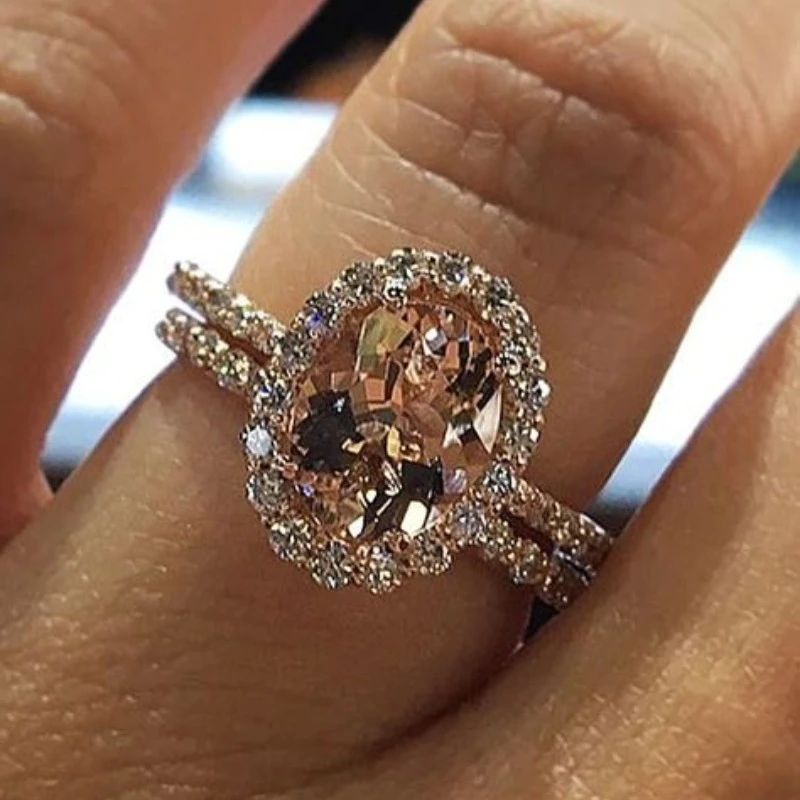 Bague en Verre Arrondie Orange