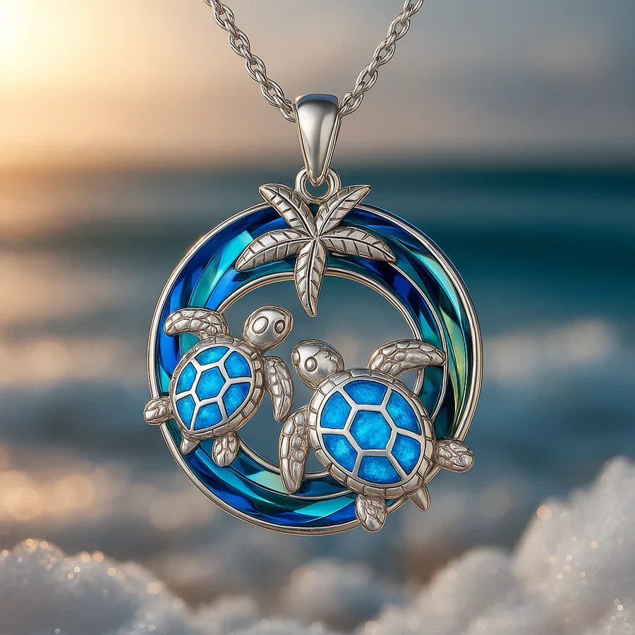 Collier Tortue Tidebound | Or Blanc