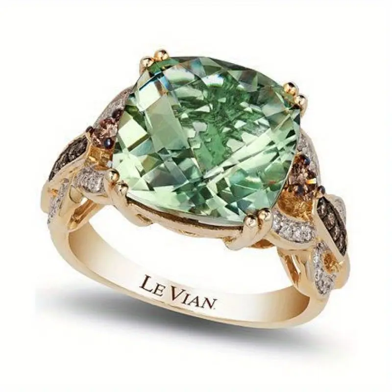 Bague en Cristal d'Olive Doré