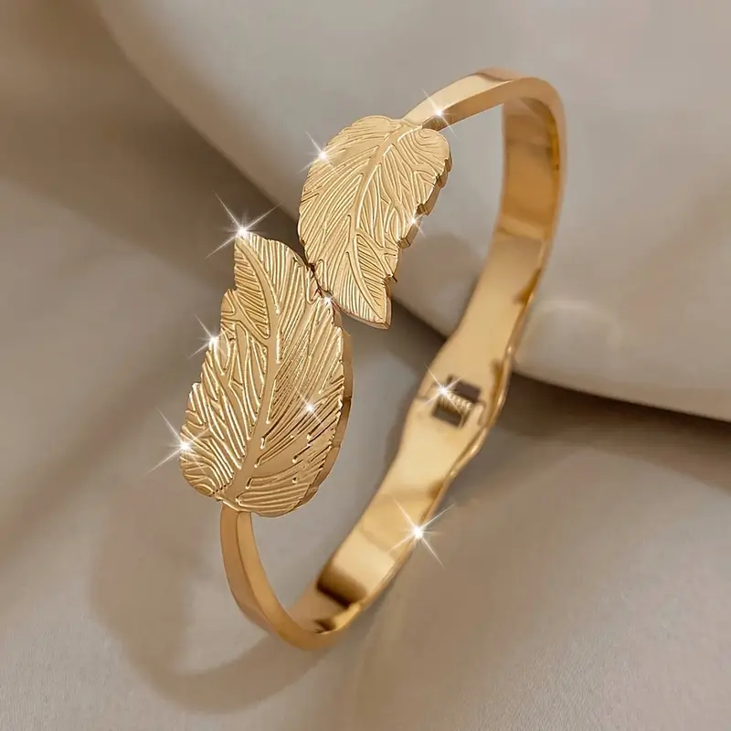 Bracelet Feuille Dorée