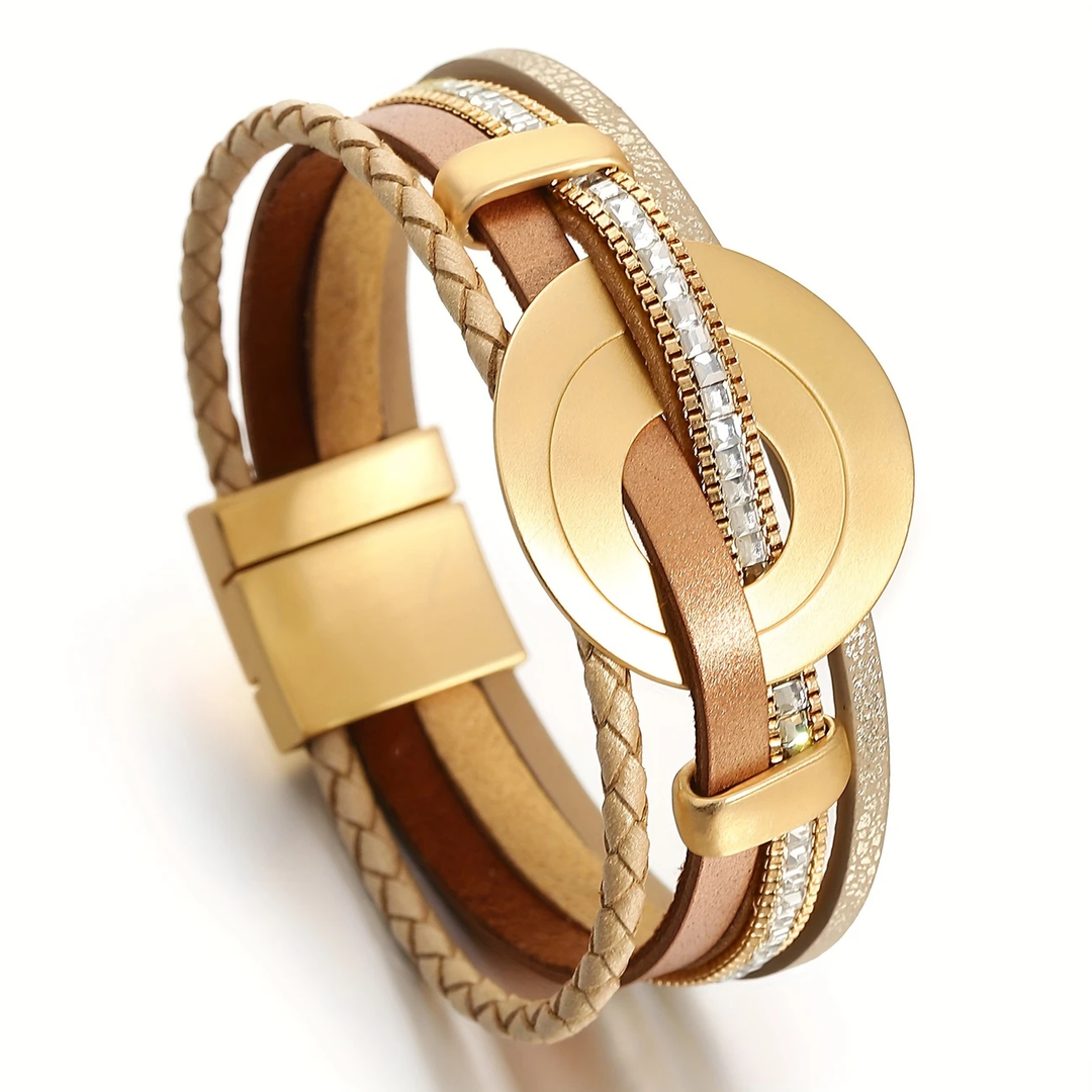 Bracelet en Or et Cuir