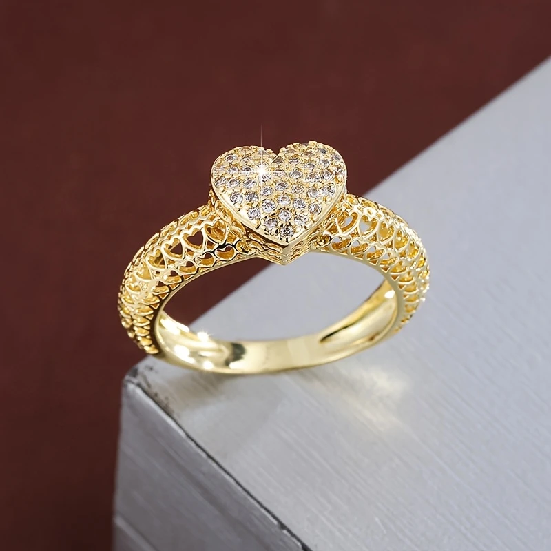 Bague Cœur en Or Brillant