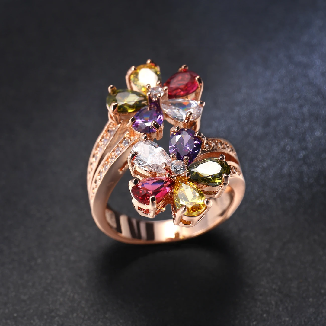 Bague spirale colorée ajustable