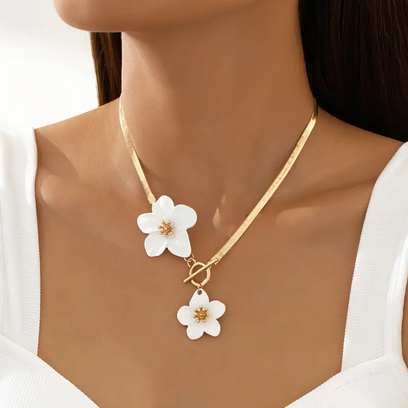 Collier en Or Double Marguerite