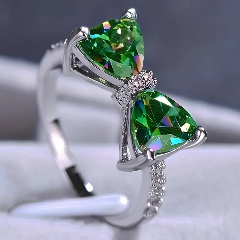 Bague en Zirconium Vert