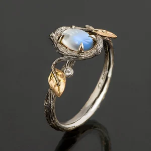 Bague Fine en Pierre de Lune