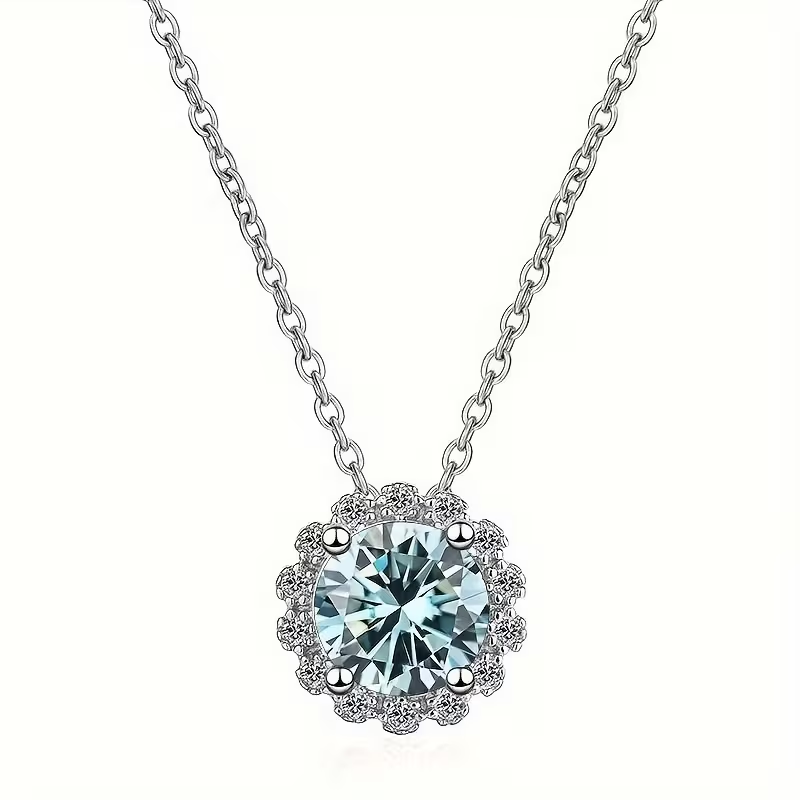 Collier Rond Géométrique en Agate Mousse