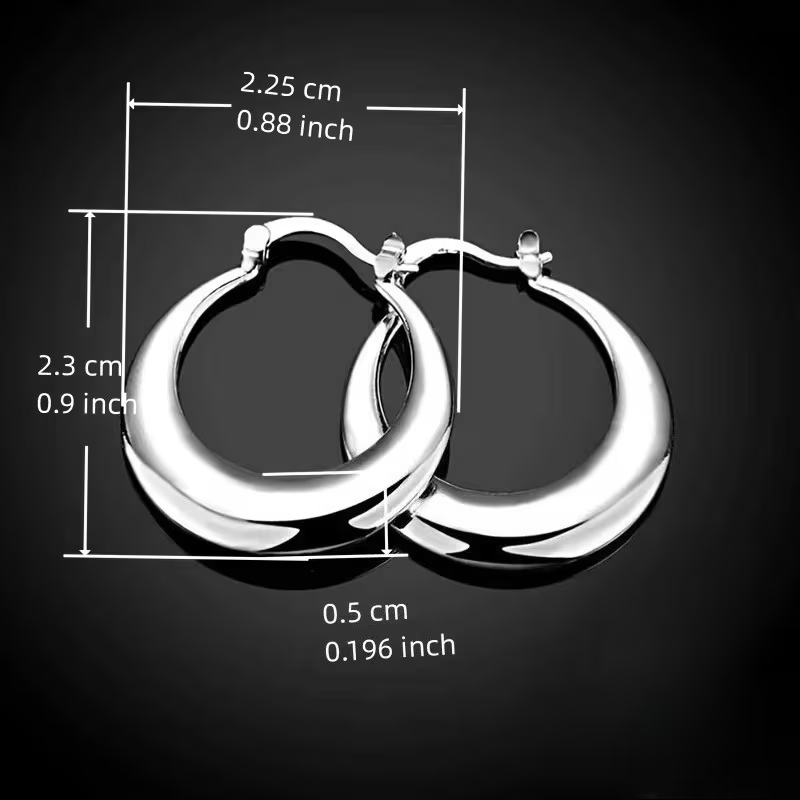 Boucles d'oreilles en argent Moon Hoop