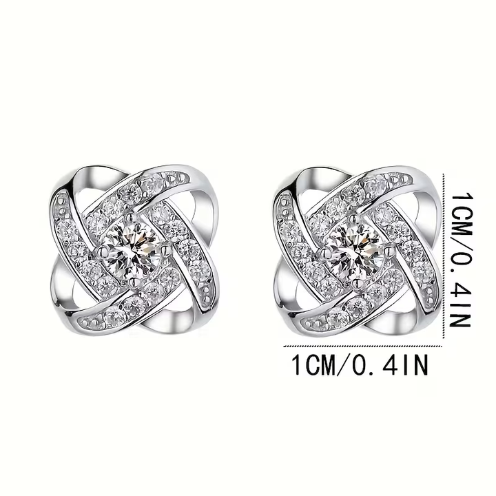 Boucles d'oreilles en argent Orbit Tordu