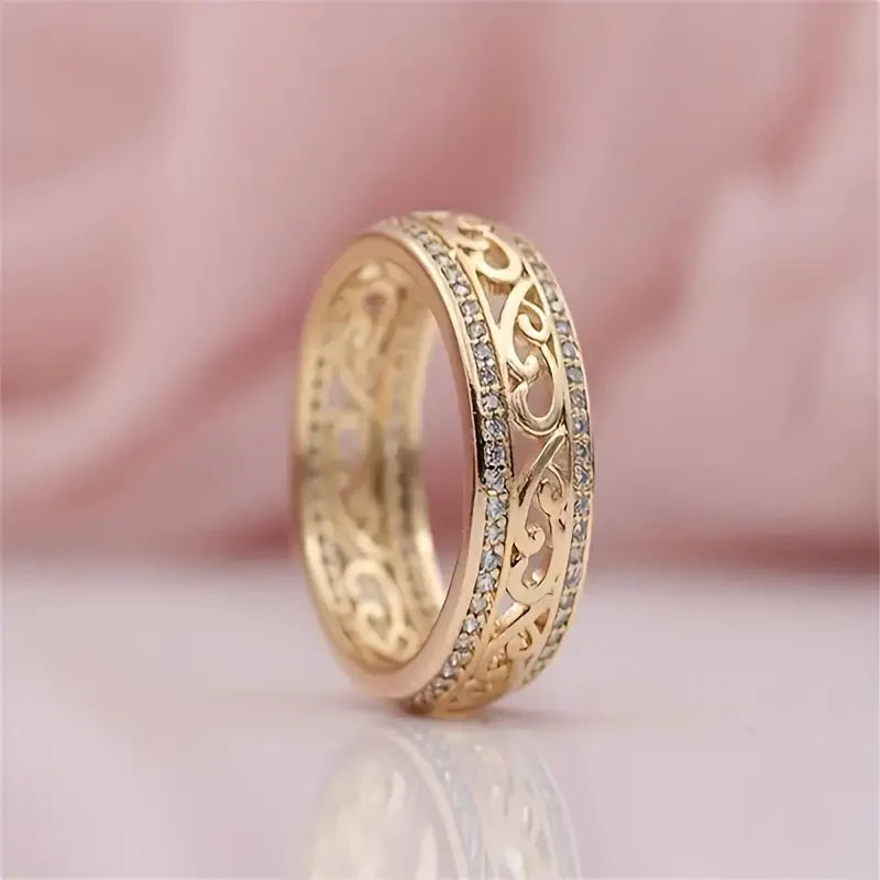 Bague creuse brillante en or | Or