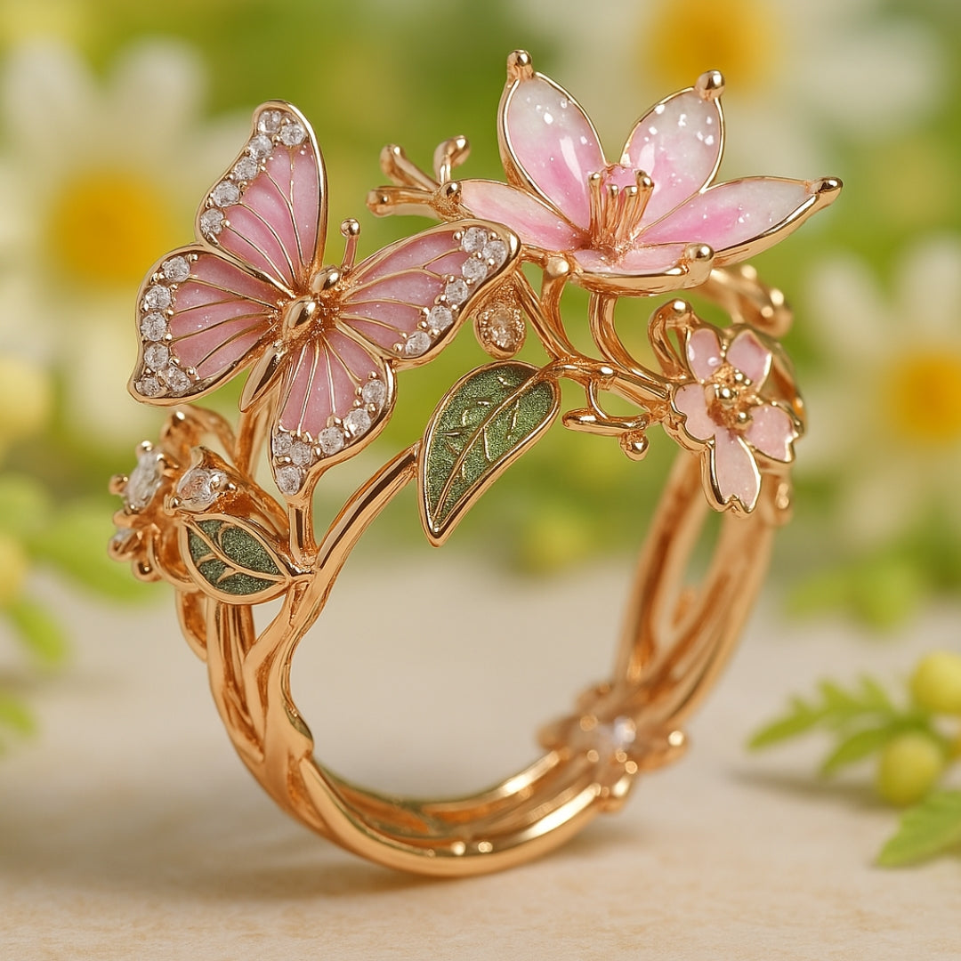 Bague en Zirconia Papillon Naturel Éclatant