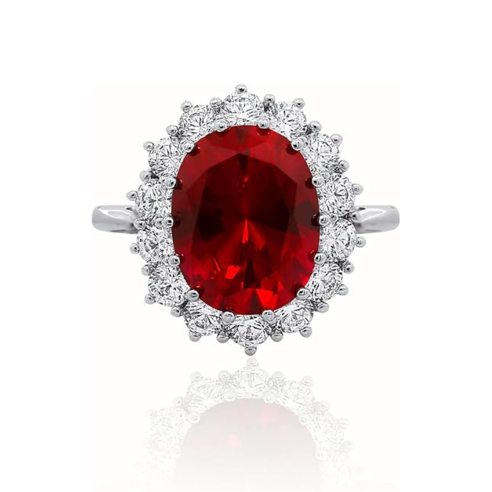 Bague Ruby Couronne Écarlate | Or Blanc