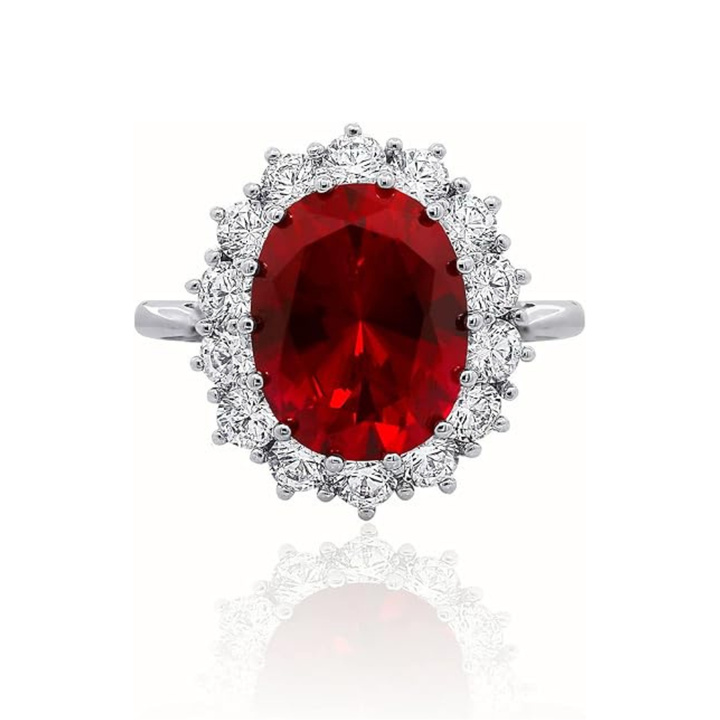 Bague en Rubis Couronne Écarlate | Or Blanc