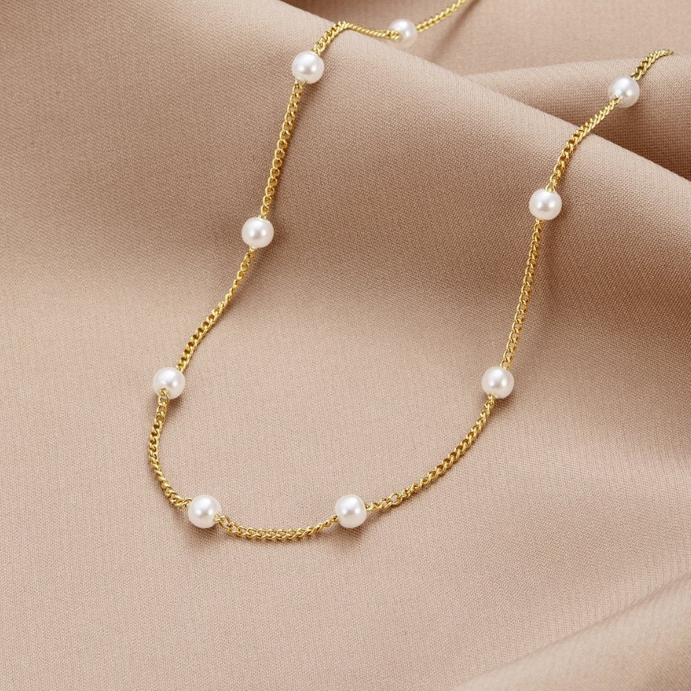 Collier en Perles d'Or Intemporel