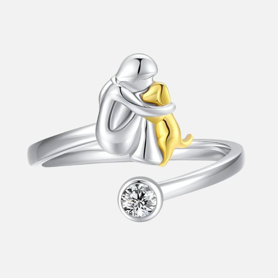 Bague en Argent Sterling 925 avec Zirconia – Ajustable & Fait à la Main