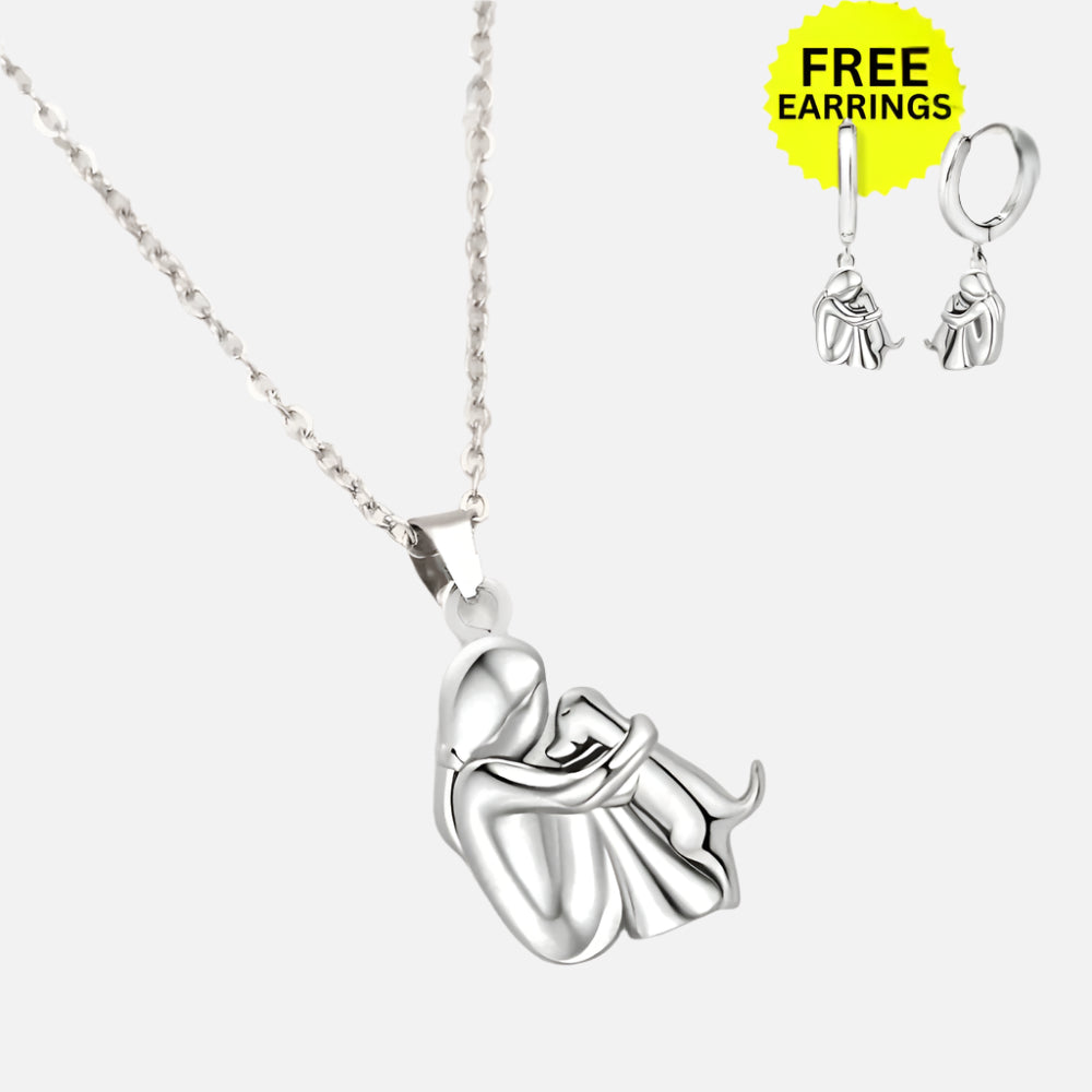 Collier Pendentif Cœur avec Boucles d'Oreilles Bonus – Offre Limitée