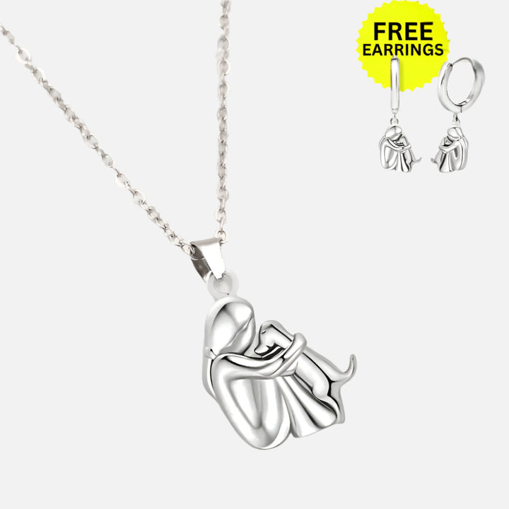 Collier Pendentif Cœur avec Boucles d'Oreilles Bonus – Offre Limité