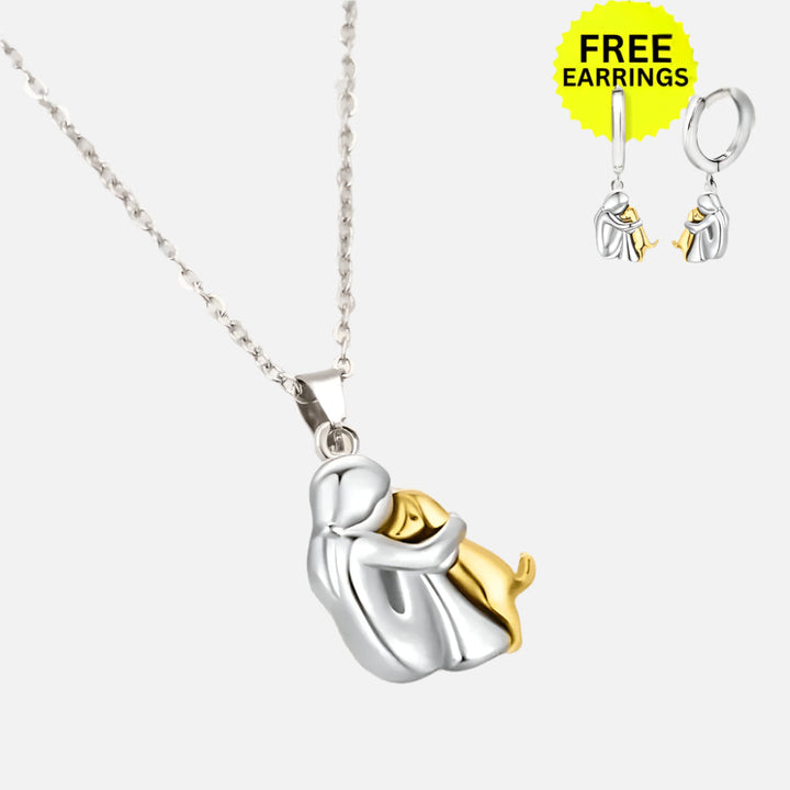 Collier Pendentif Cœur avec Boucles d'Oreilles Bonus – Offre Limité