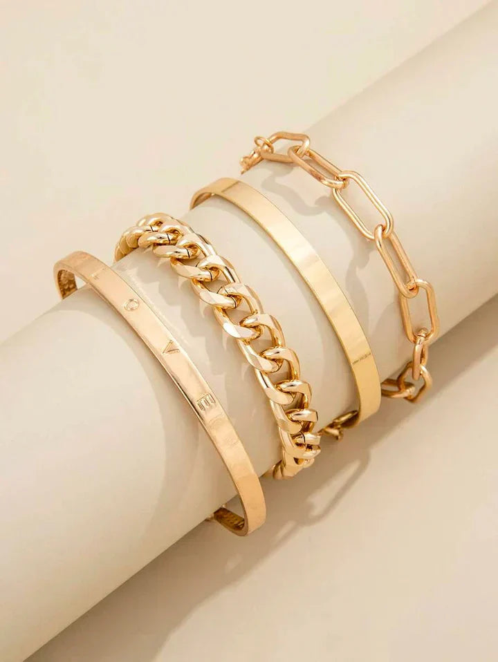 Ensemble de Bracelets Elan Mercer | Or