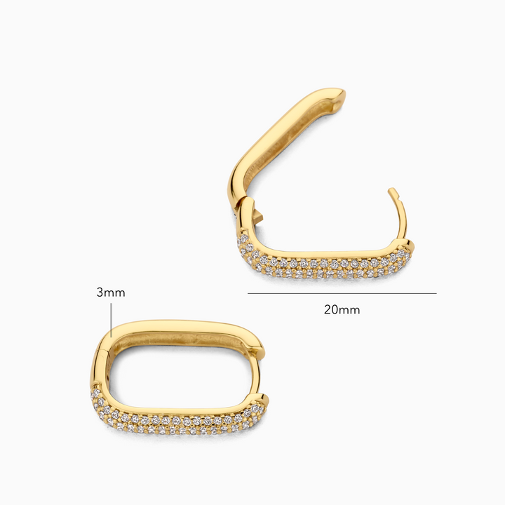 Boucles d'oreilles Pave Icon | Or
