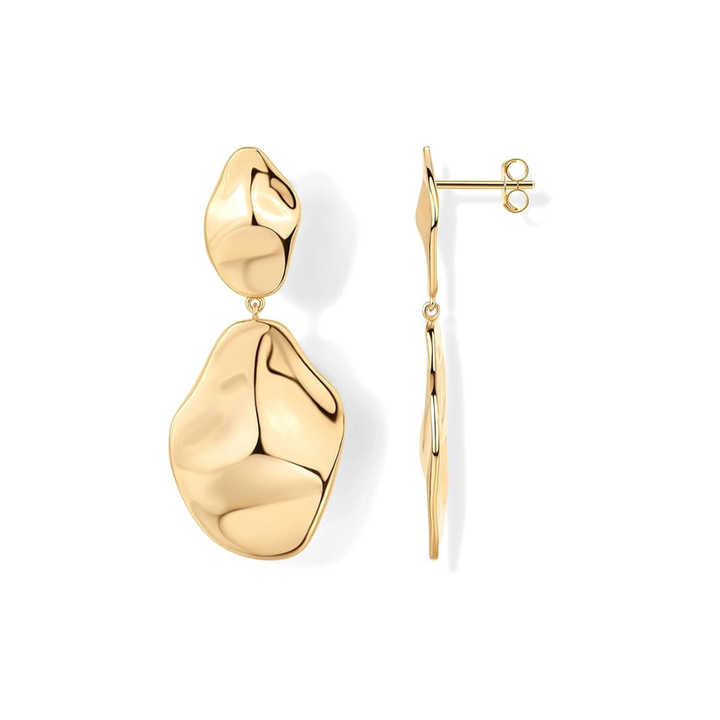 Boucles d'oreilles Vague de Ripple | Or